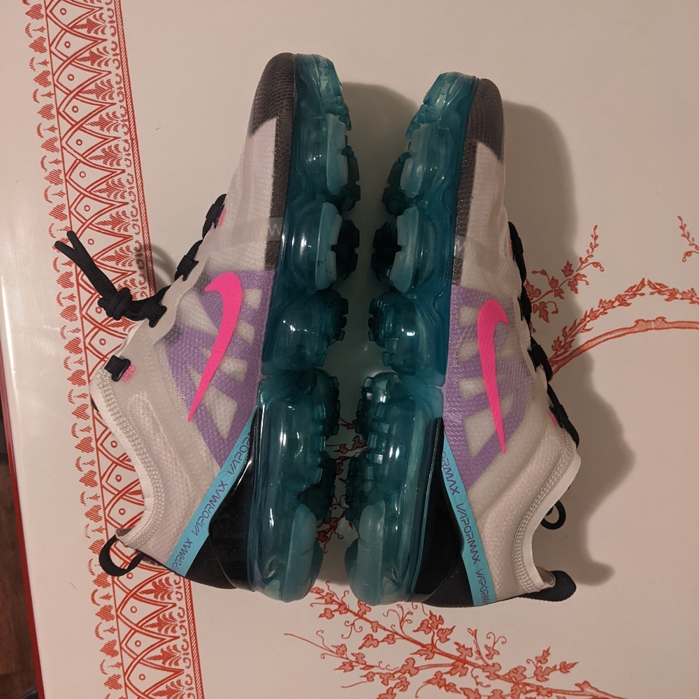 Nike Air Vapormax South Beach Turquoise Pink White Black Sneakers Women's 12 - Picture 11 of 16